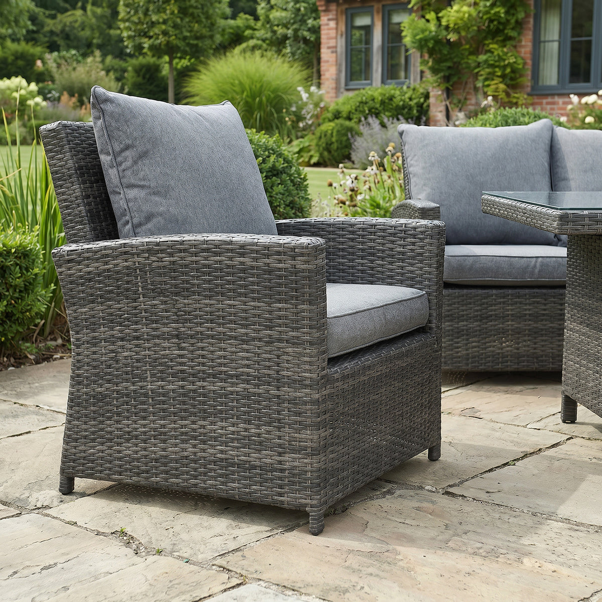 Bracken Outdoors Moreton Lounge Sofa Rattan Casual Dining Garden Furniture Set