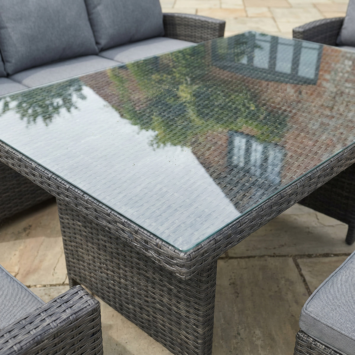 Bracken Outdoors Moreton Lounge Sofa Rattan Casual Dining Garden Furniture Set