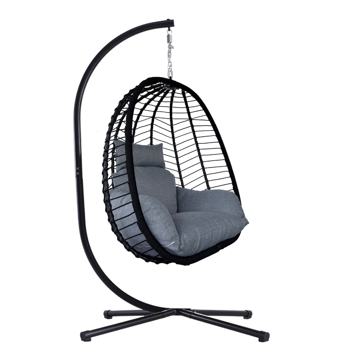 Bracken Outdoors Lindos Rope Folding Hanging Egg Chair