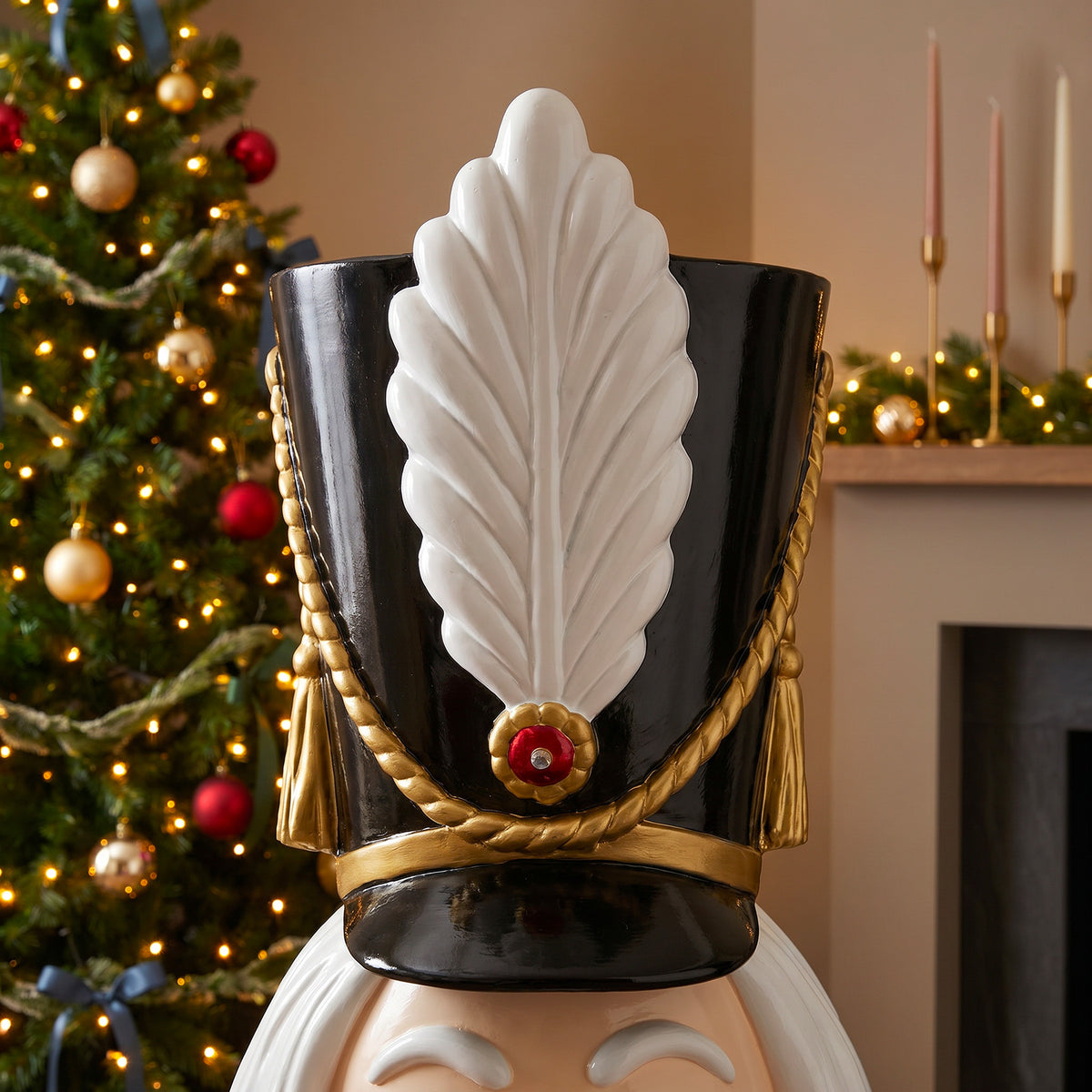 5.5ft Large Traditional Christmas Nutcracker Soldier Red Blue and Green with LED Lights