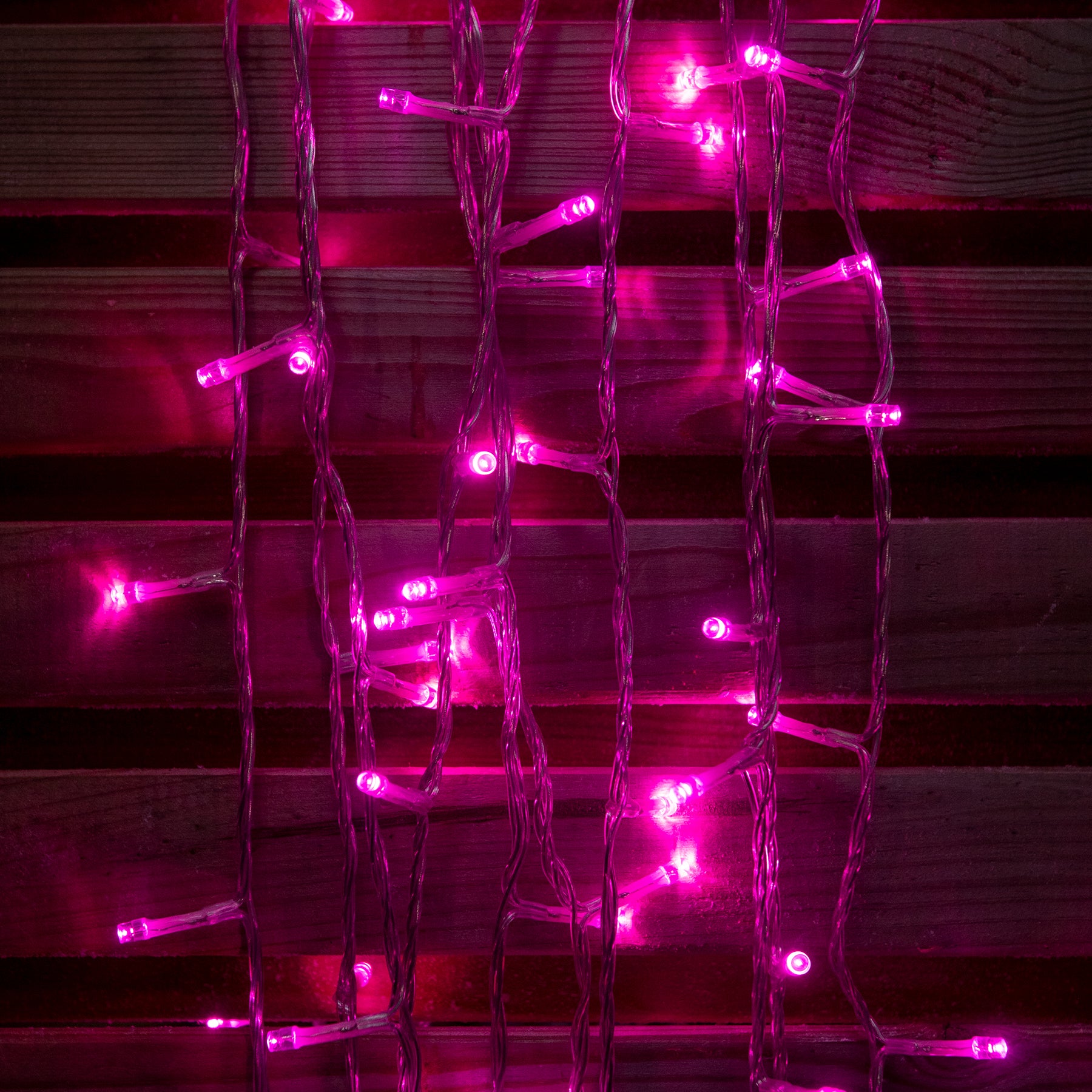 Pink Christmas Lights Strand Plug In LED Pink Firefly String Lights