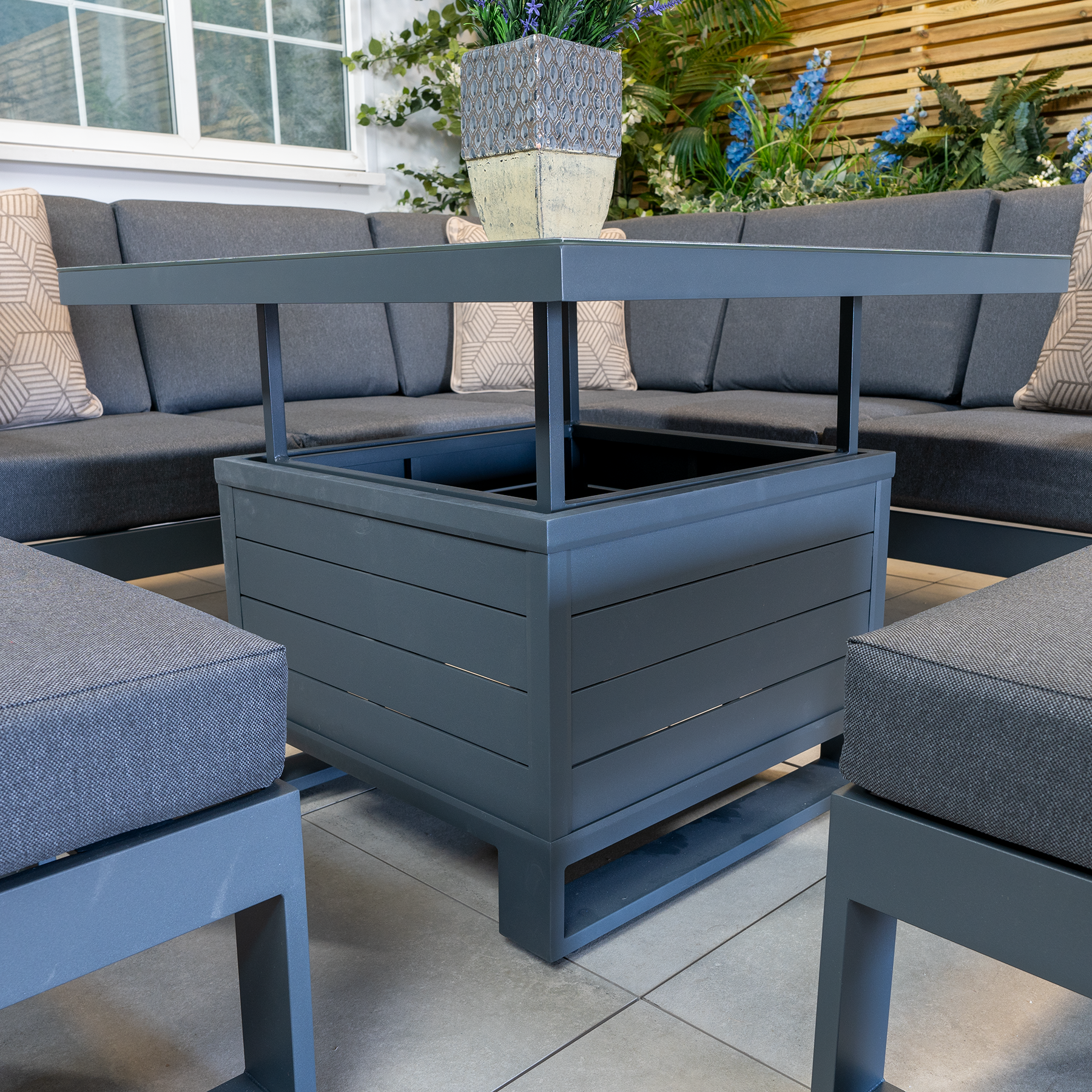 Adjustable Table Corner Metal Garden Furniture Bracken Outdoors