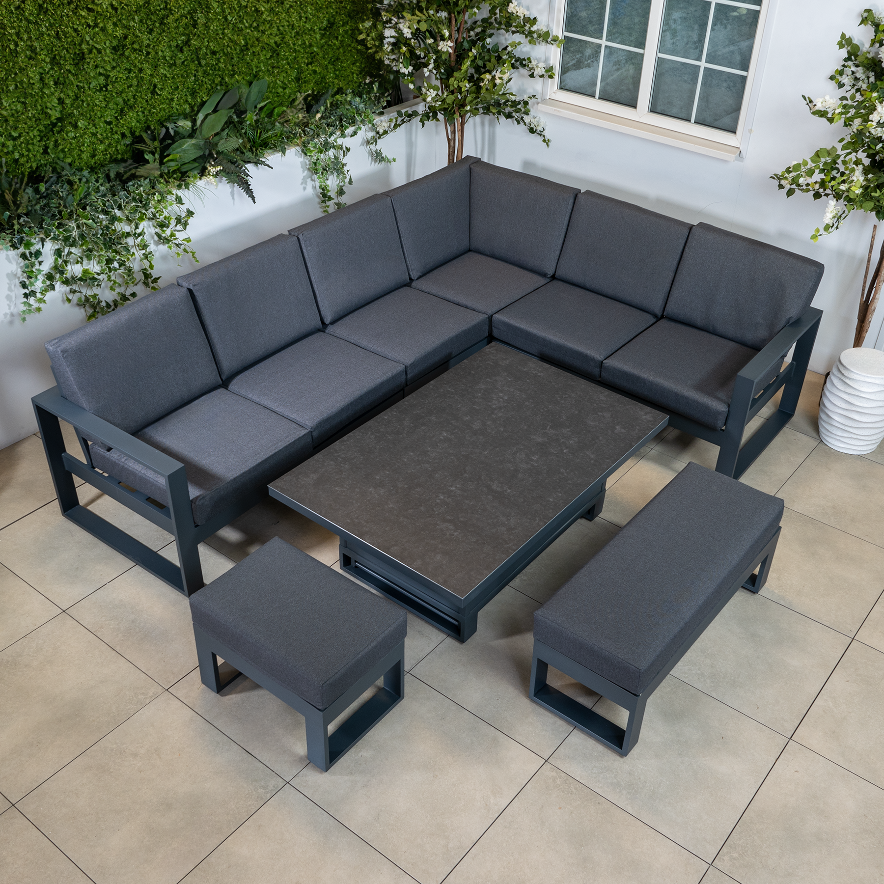 Bracken Outdoors Portland Aluminium Corner Garden Furniture Set With A bracken-outdoors-portland-aluminium-corner-garden-furniture-set-with-a