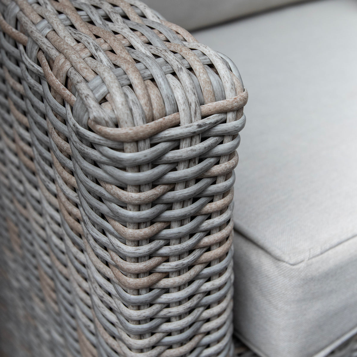 Bracken Outdoors Richmond Rectangular Rattan Corner Sofa Garden Furniture Set with Fire Pit Table