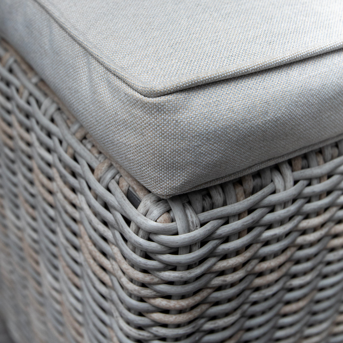 Bracken Outdoors Richmond Rectangular Rattan Corner Sofa Garden Furniture Set with Fire Pit Table