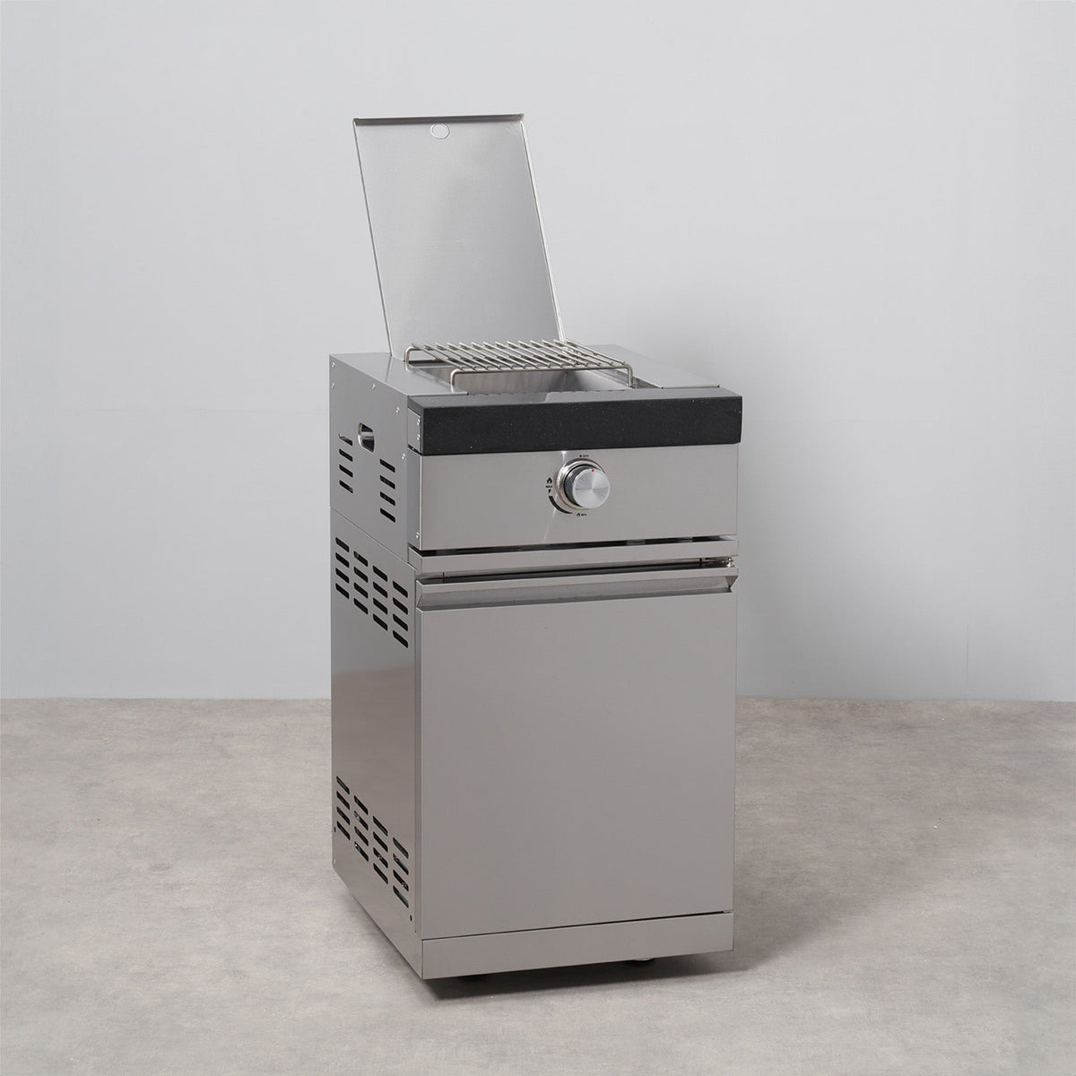 Draco Grills 4 Burner BBQ Modular Outdoor Kitchen with Sideburner and Sink and Fridge Unit