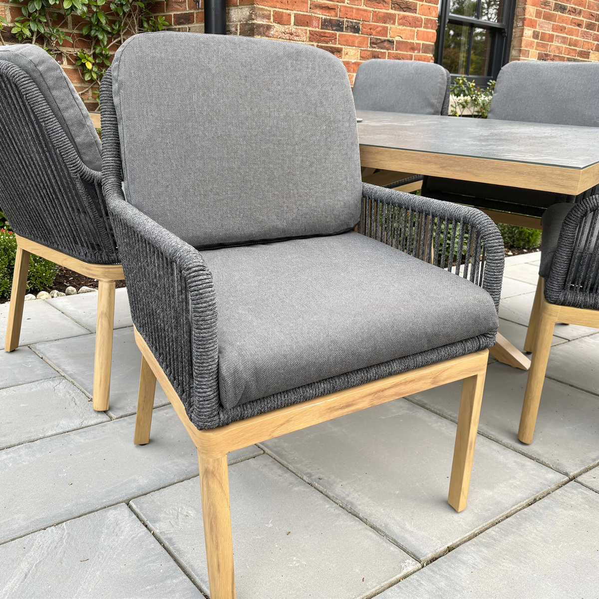 Bracken Outdoors Santiago 6 Seat Rectangular Garden Furniture Dining Set