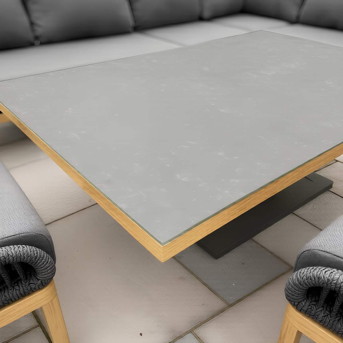 Bracken Outdoors Santiago Corner Sofa Set with Height Adjustable Rectangular Table