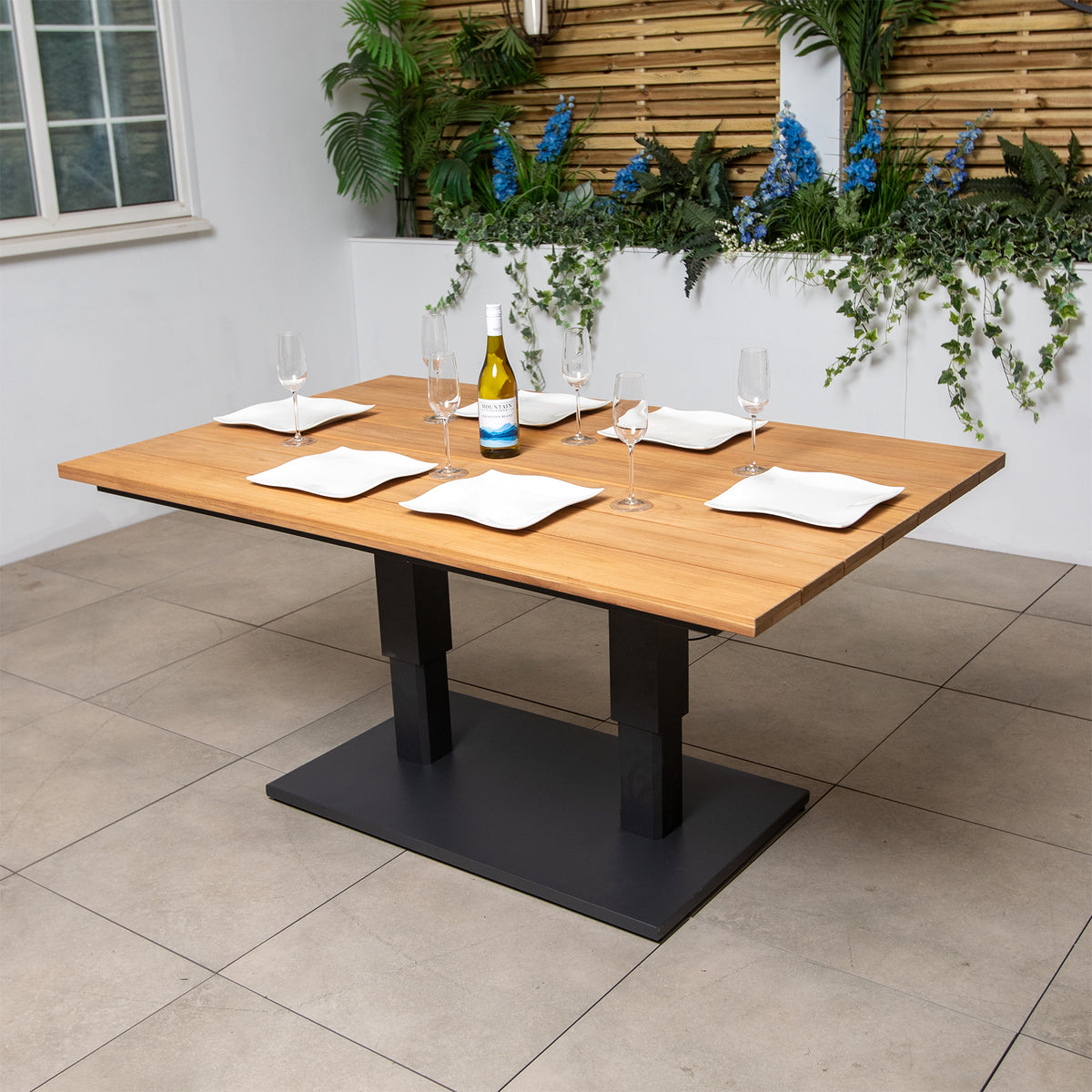 Bracken Outdoors Seattle Aluminium Lounge Corner Garden Furniture Set with Adjustable Table