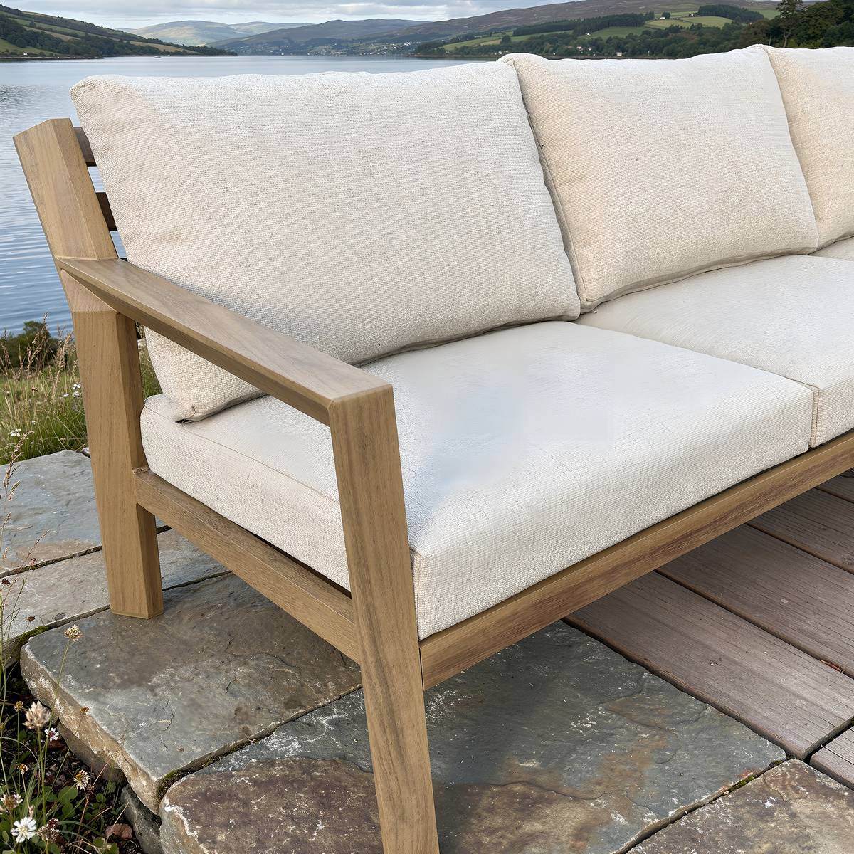 Bracken Outdoors Seville Aluminium Lounge Sofa Garden Furniture Casual Dining Set