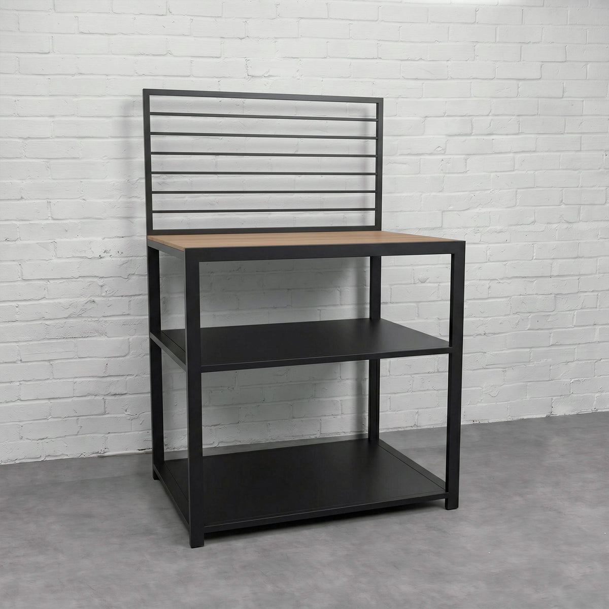 Draco Grills Scandic Aluminium Modular Outdoor Kitchen Shelf Unit with Wood Effect Top