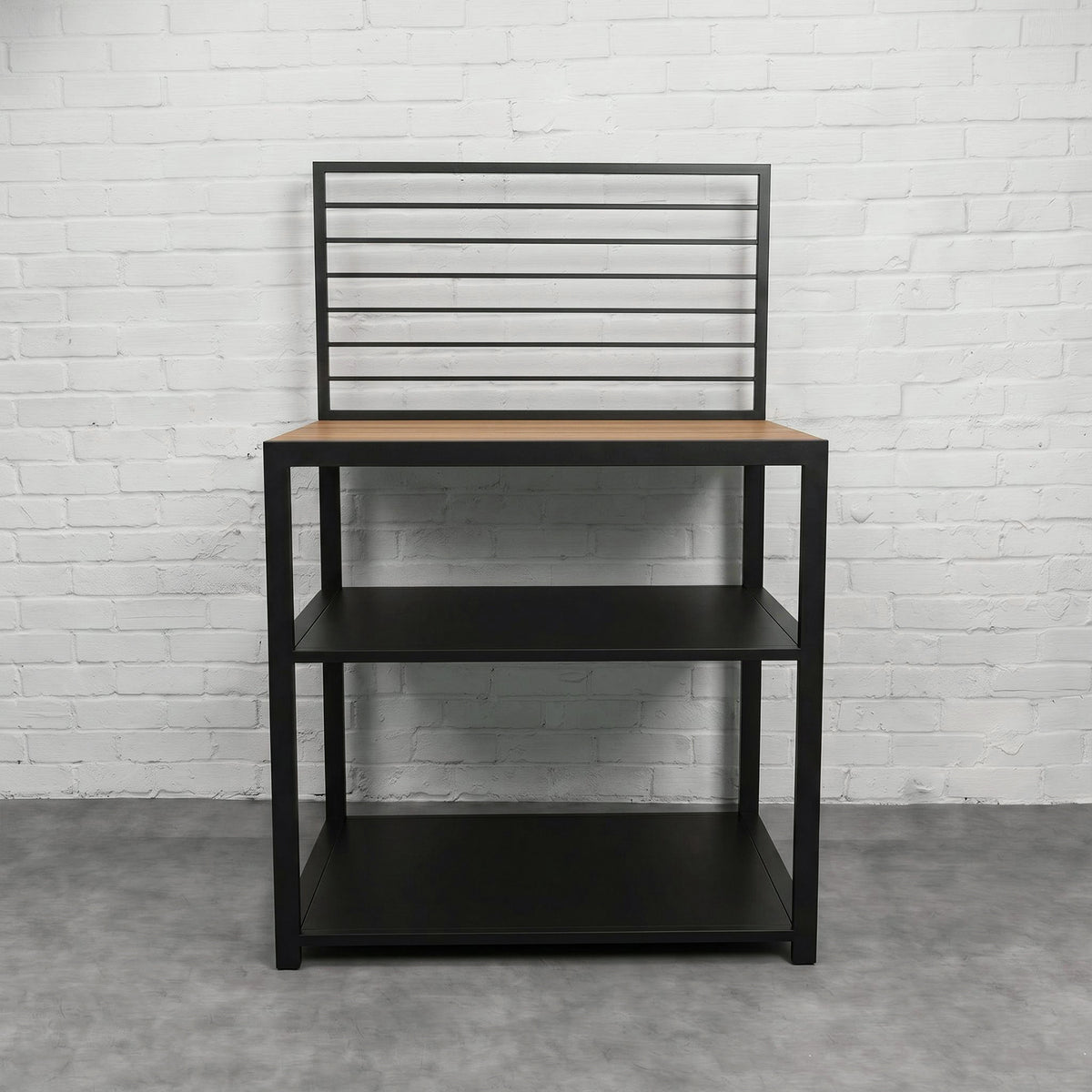 Draco Grills Scandic Aluminium Modular Outdoor Kitchen Shelf Unit with Wood Effect Top