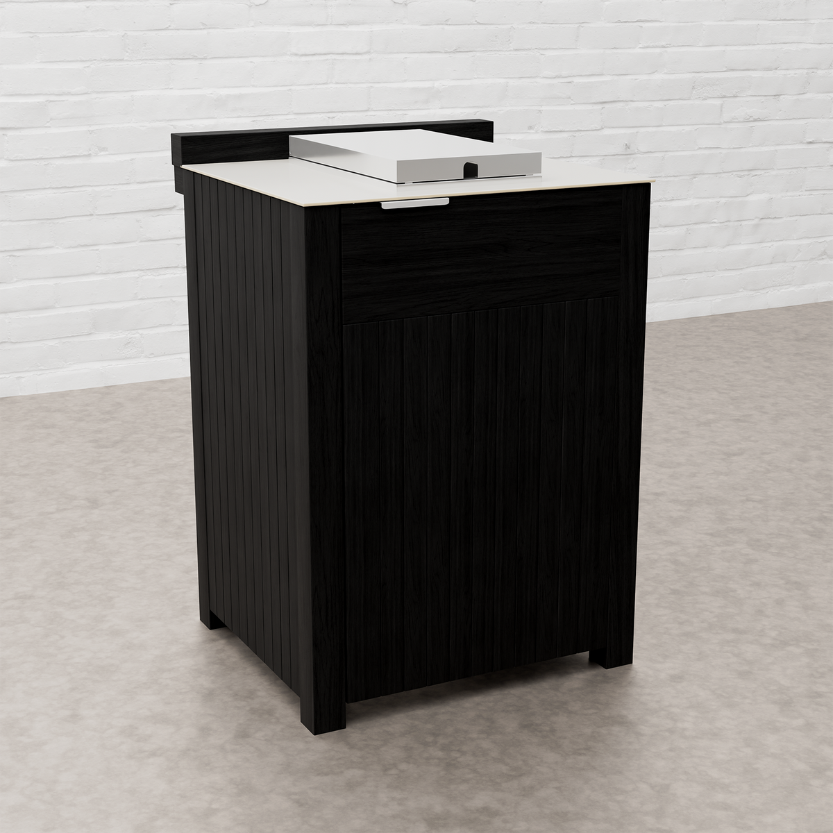 Draco Grills Teak Carbon Line Side Burner Cabinet with Ceramic Top