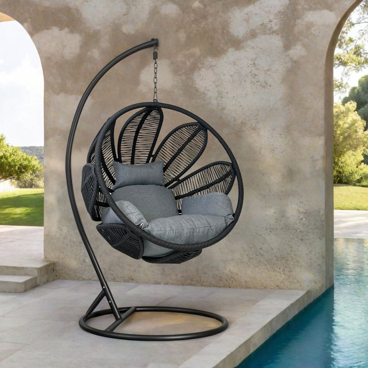 Bracken Outdoors Athens Rope Hanging Egg Chair