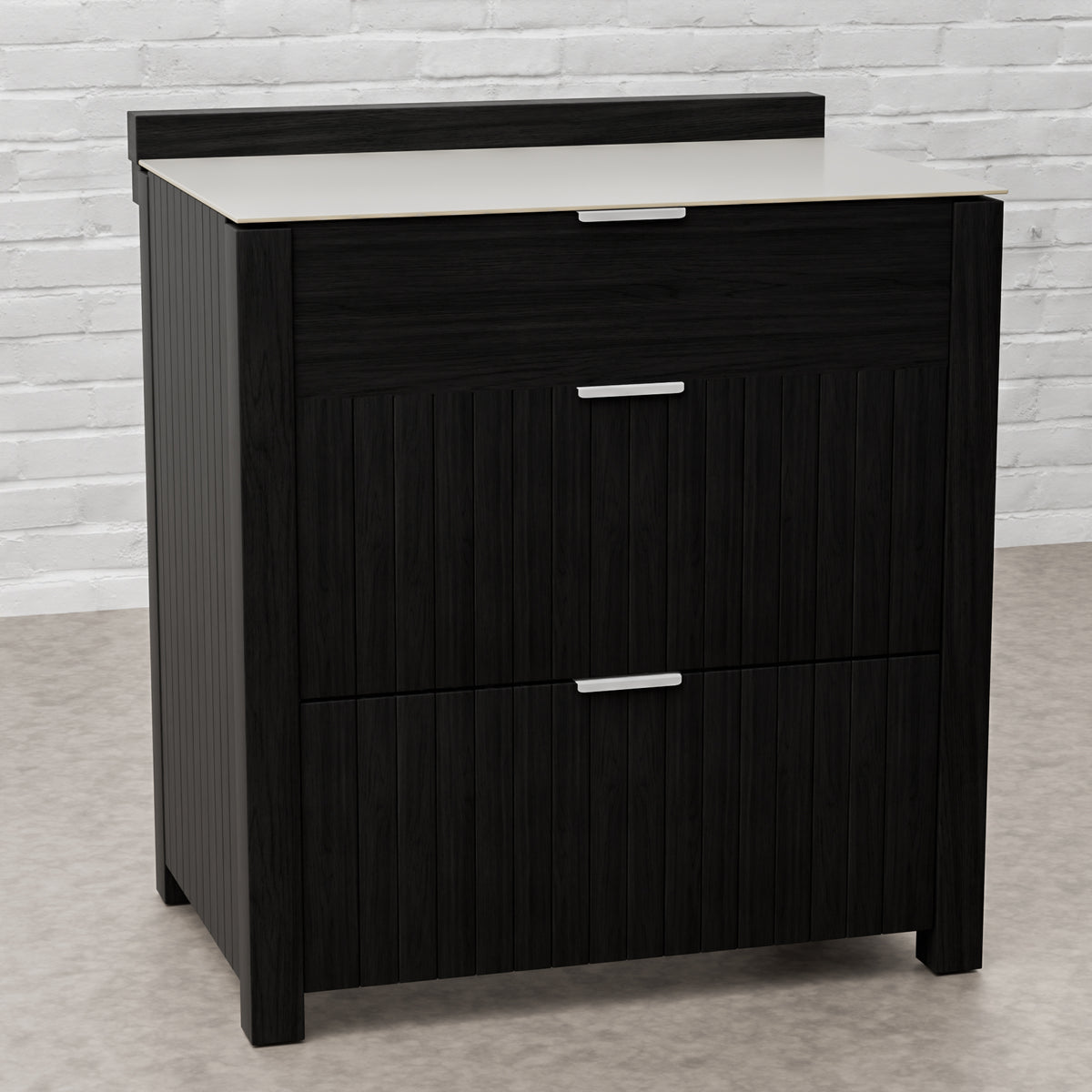 Draco Grills Teak Carbon Line Modular Outdoor Kitchen 3 Drawer Unit with Ceramic Top