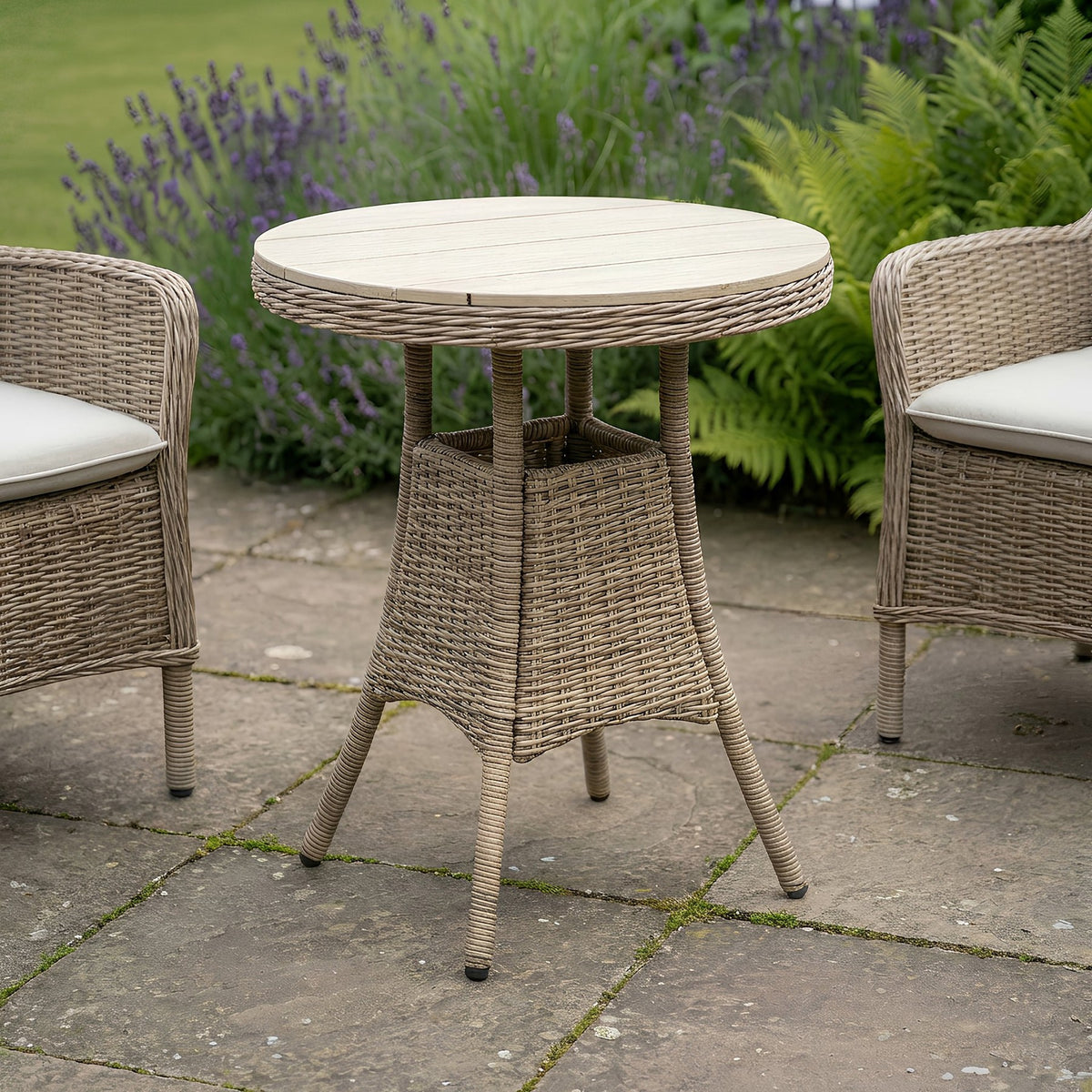 Bracken Outdoors Ashford Weave Bistro Table & Chairs Rattan Garden Furniture Set