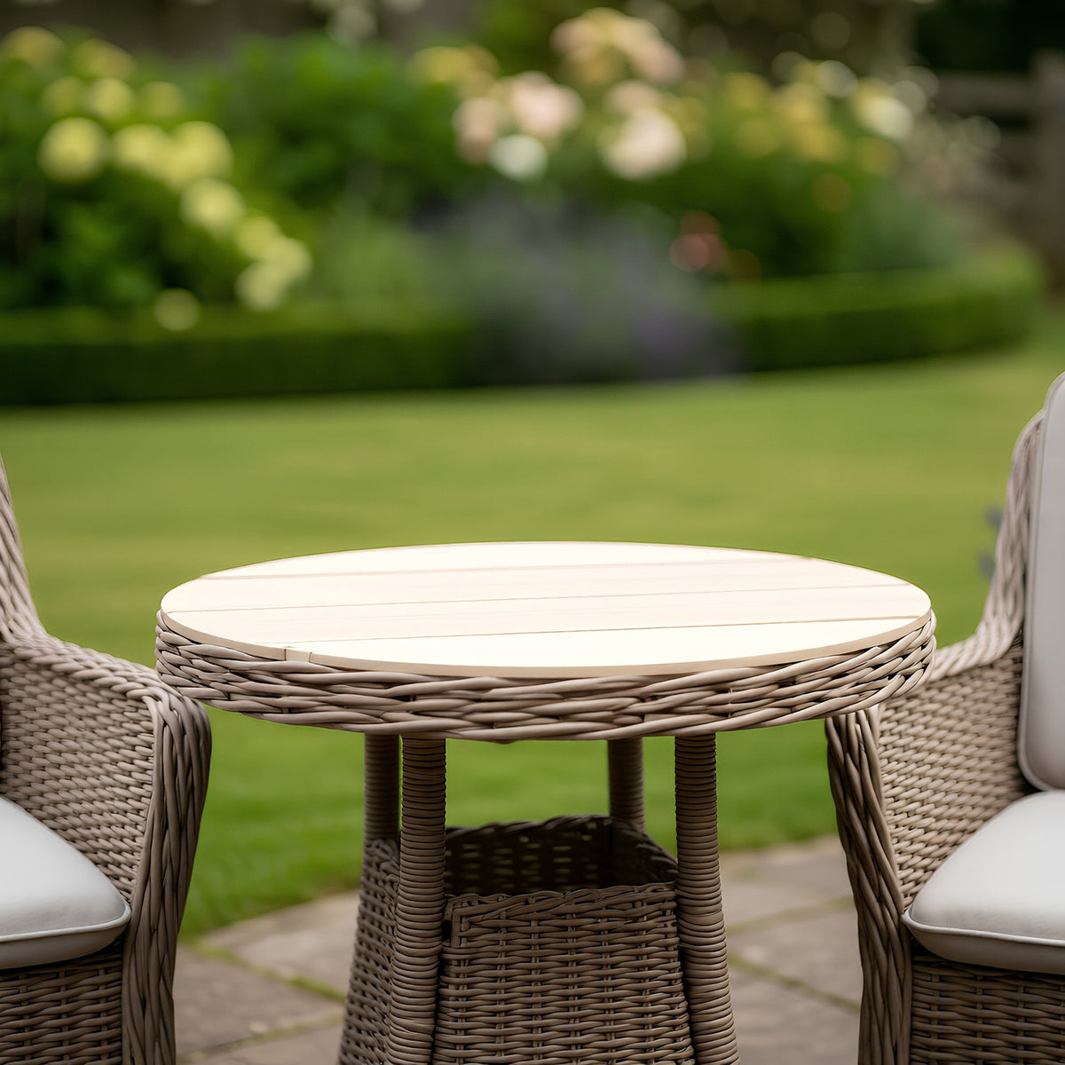 Bracken Outdoors Ashford Weave Bistro Table & Chairs Rattan Garden Furniture Set