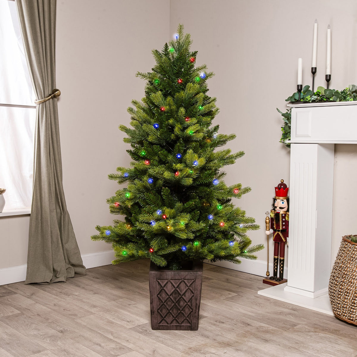 Canterbury Pre-Lit Artificial PE Christmas Tree 4.5FT