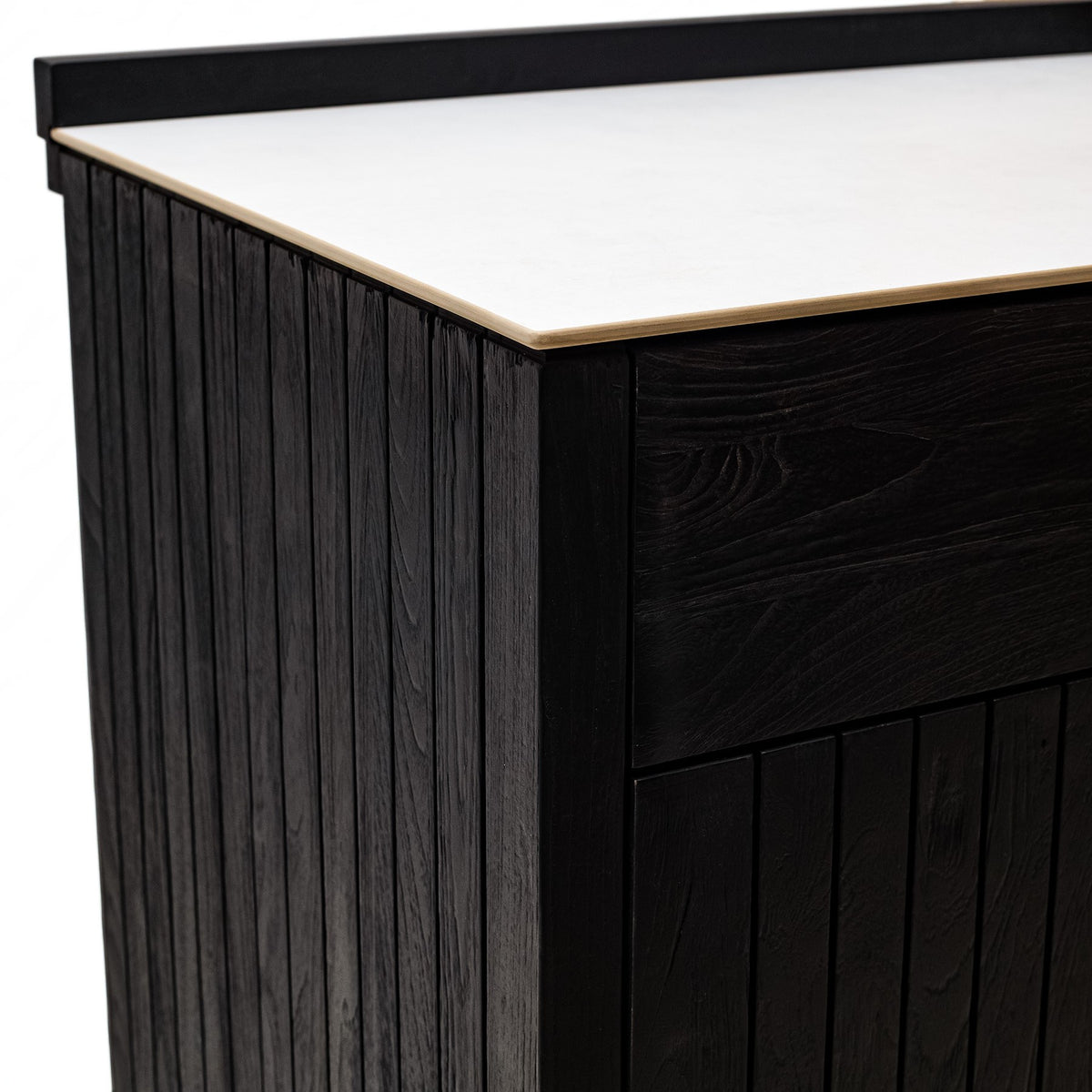 Draco Grills Teak Carbon Line Outdoor Kitchen 2 Door Add On Cabinet with Ceramic Top