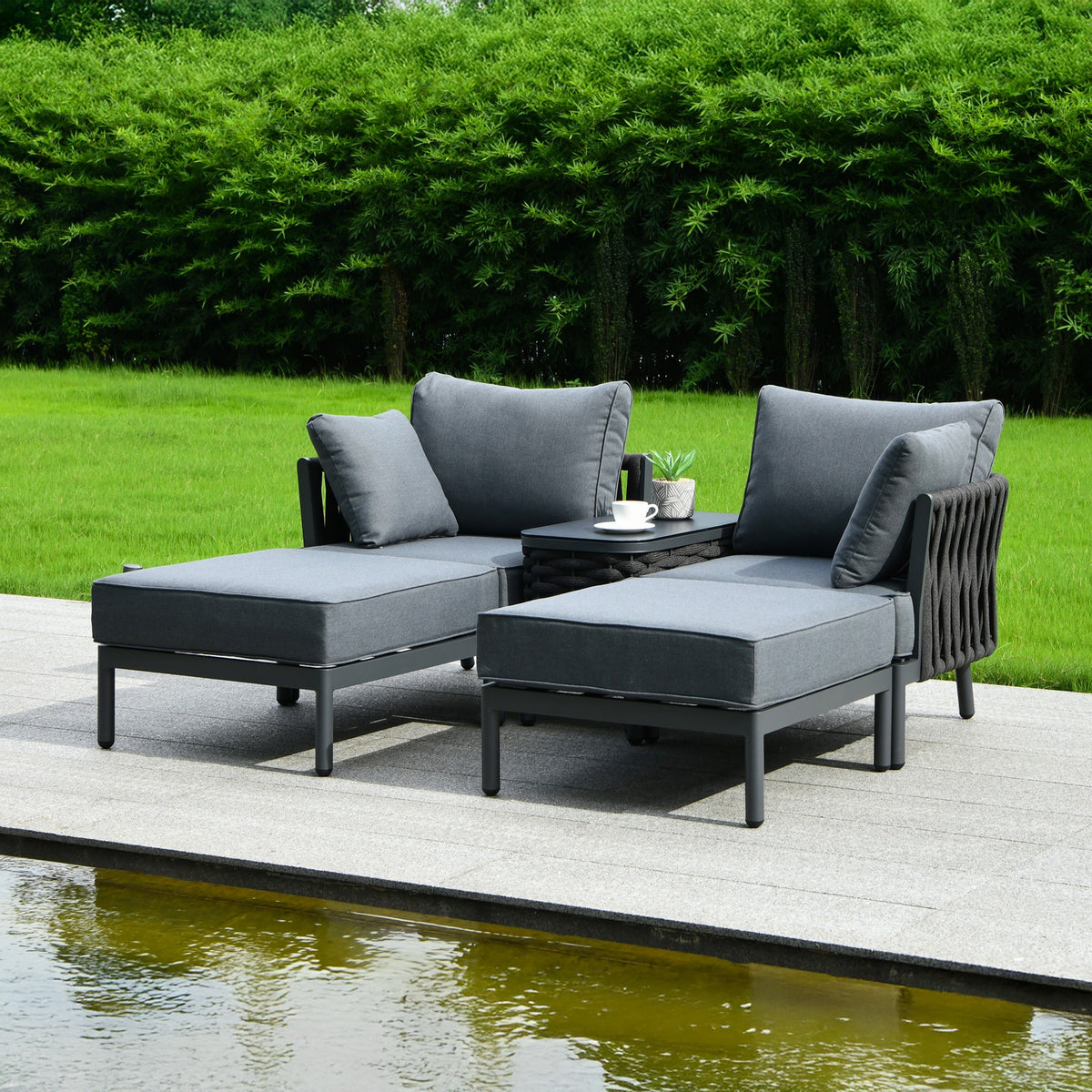 Bracken Outdoors Maldives Rope Sunbed and Sofa Garden Furniture Set