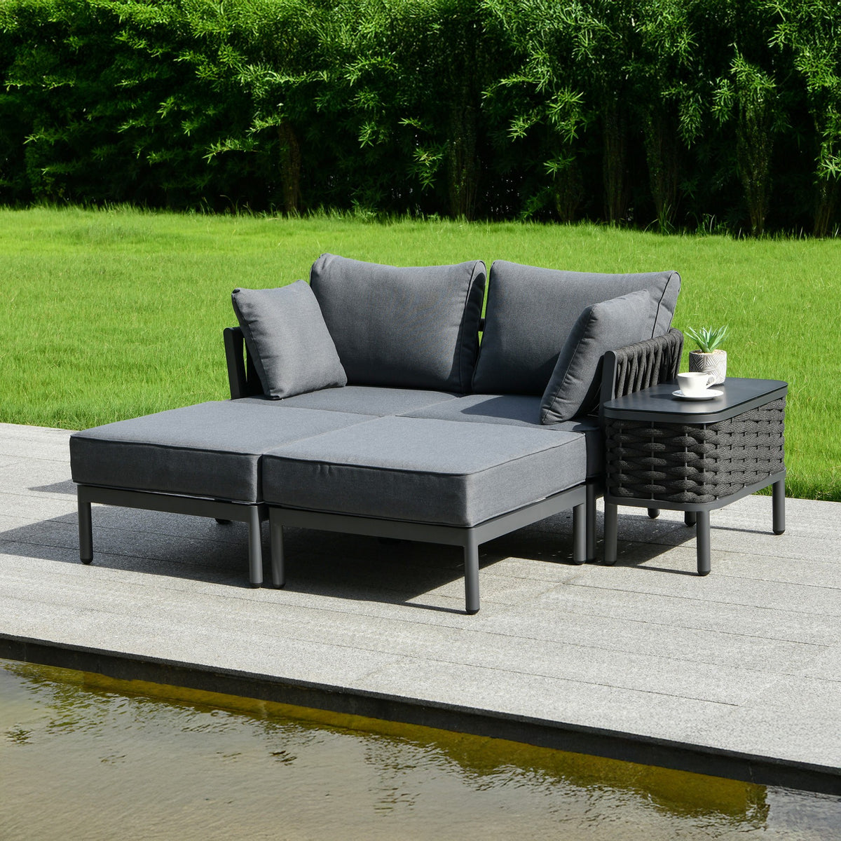 Bracken Outdoors Maldives Rope Sunbed and Sofa Garden Furniture Set