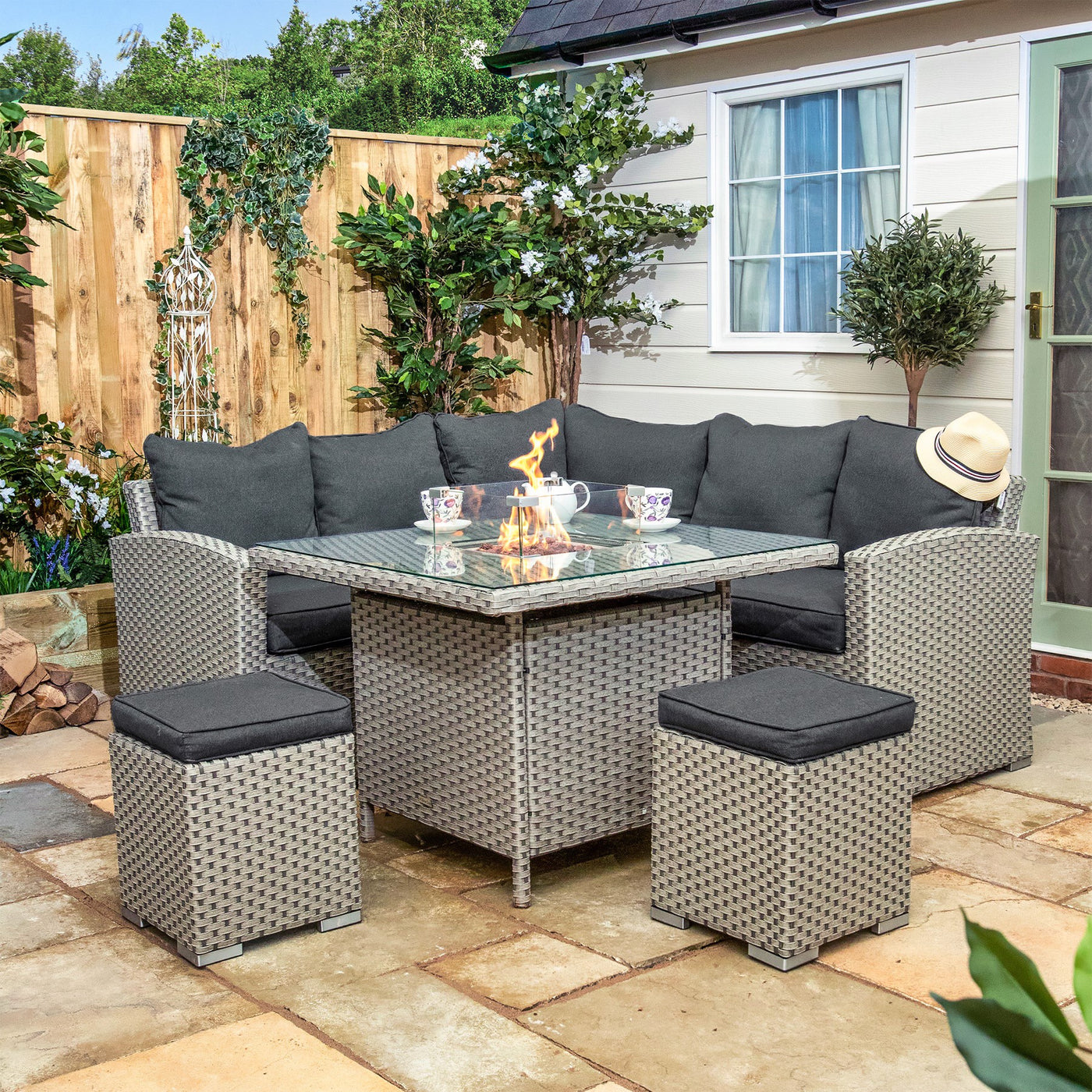 All Garden Furniture Sets with Fire Pits Garden Trends
