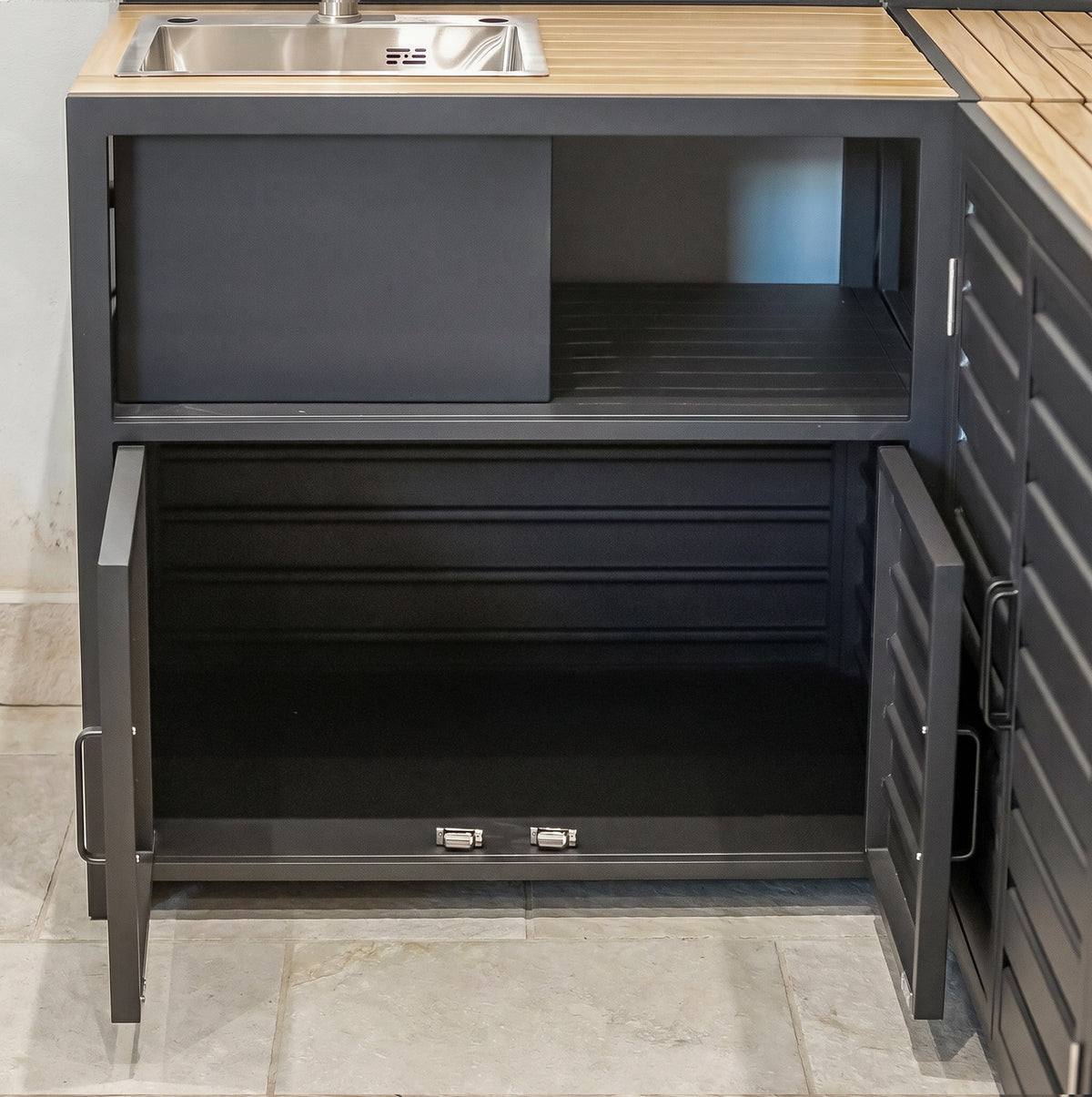 Draco Grills Scandic Modular 4 Burner Barbecue Cabinet with Sink Unit