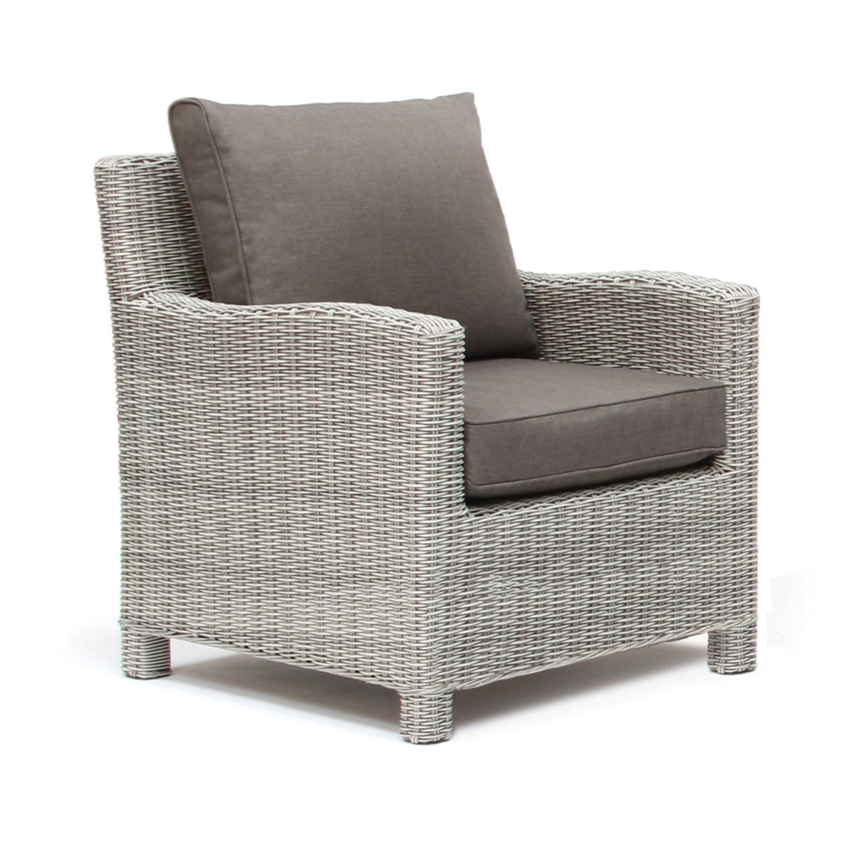 Kettler Palma Signature White Wash Wicker Casual Dining Armchair