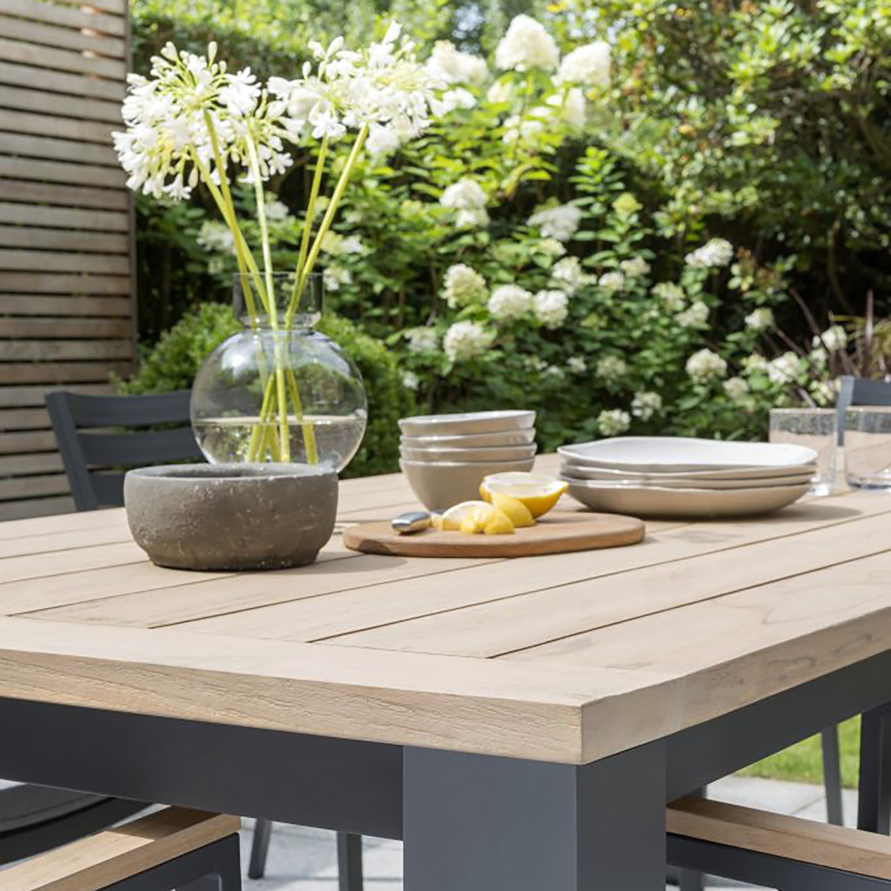 Kettler Elba Signature Teak Top Aluminium Rectangular Dining Table