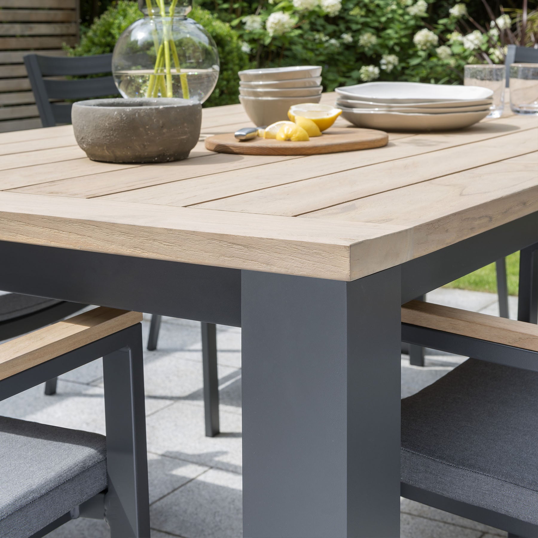 Kettler Elba Signature Teak and Aluminium Seat Rectangular Chair