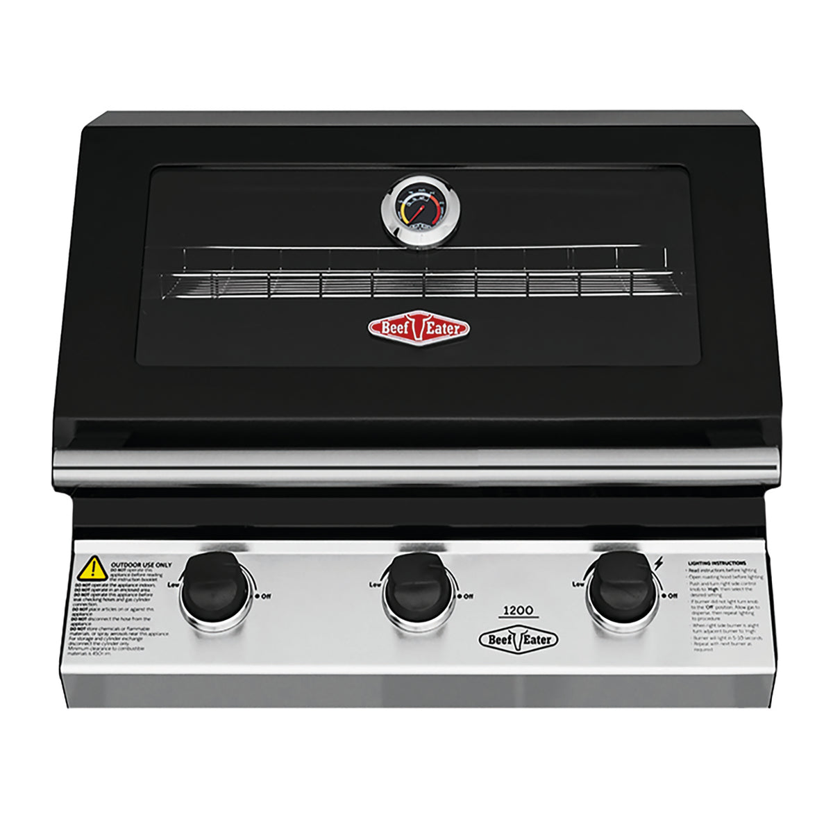 BeefEater 1200E Series 3 Burner Build-in Gas Barbecue