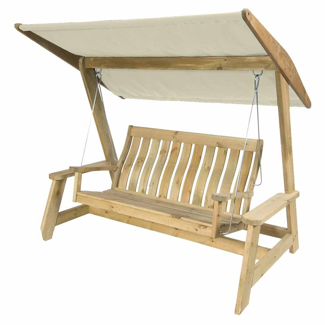 Alexander Rose Pine Farmers Swing Seat Replacement Canopy - Ecru