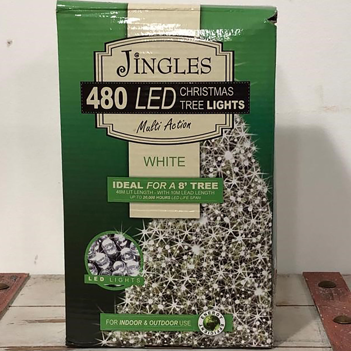480 Multi Function LED White Christmas Lights by Jingles