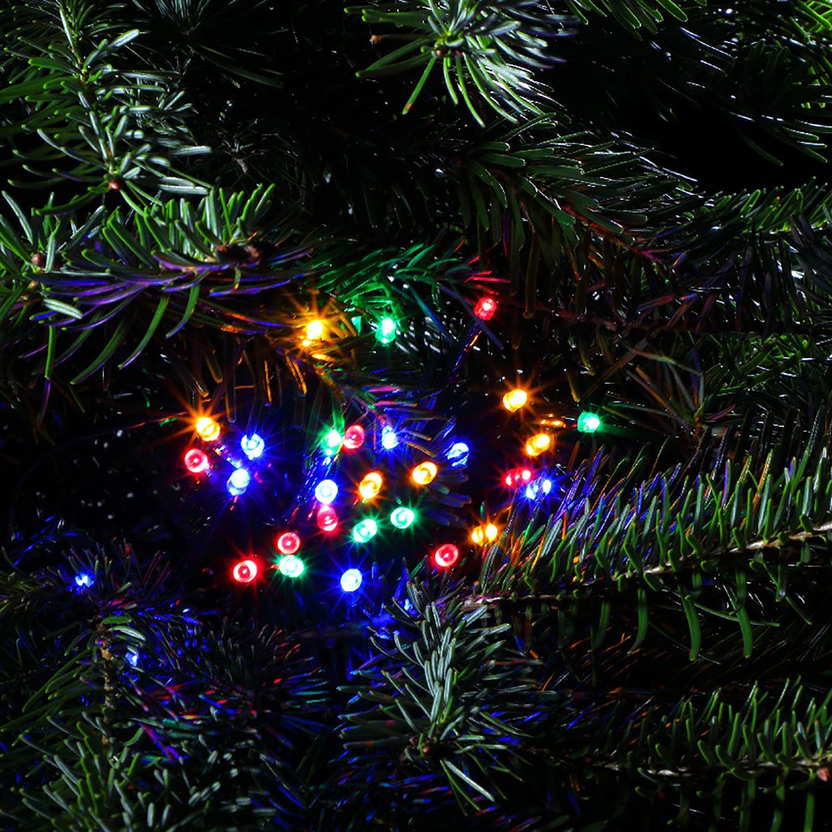 Noma Christmas 120, 240, 360, 480, 720, 1000 Multifunction Lights with Green Cable- Multicolour