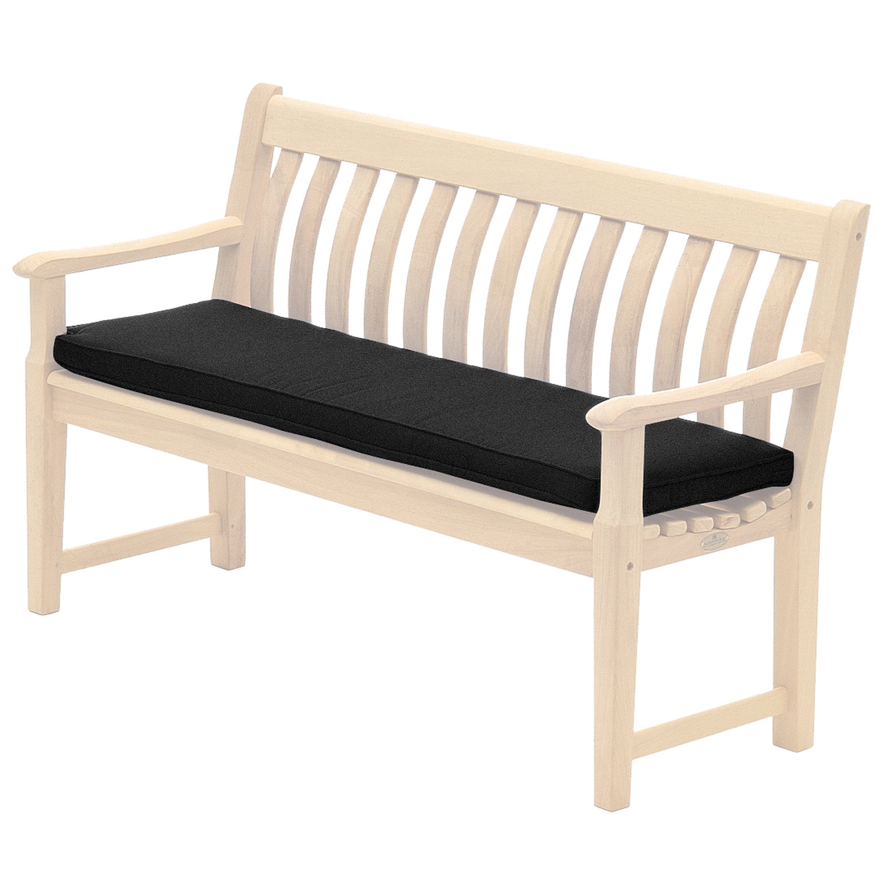 Alexander Rose Olefin 4ft Bench Cushion Charcoal Garden