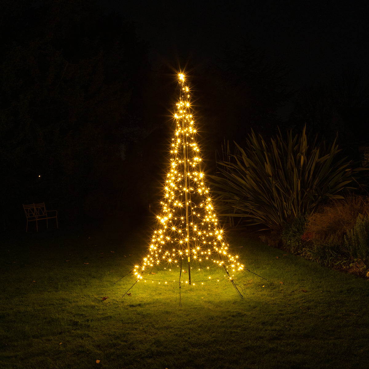 Noma Christmas Starry Nights Pole Tree with Warm White LEDs -2m, 3m, 4m