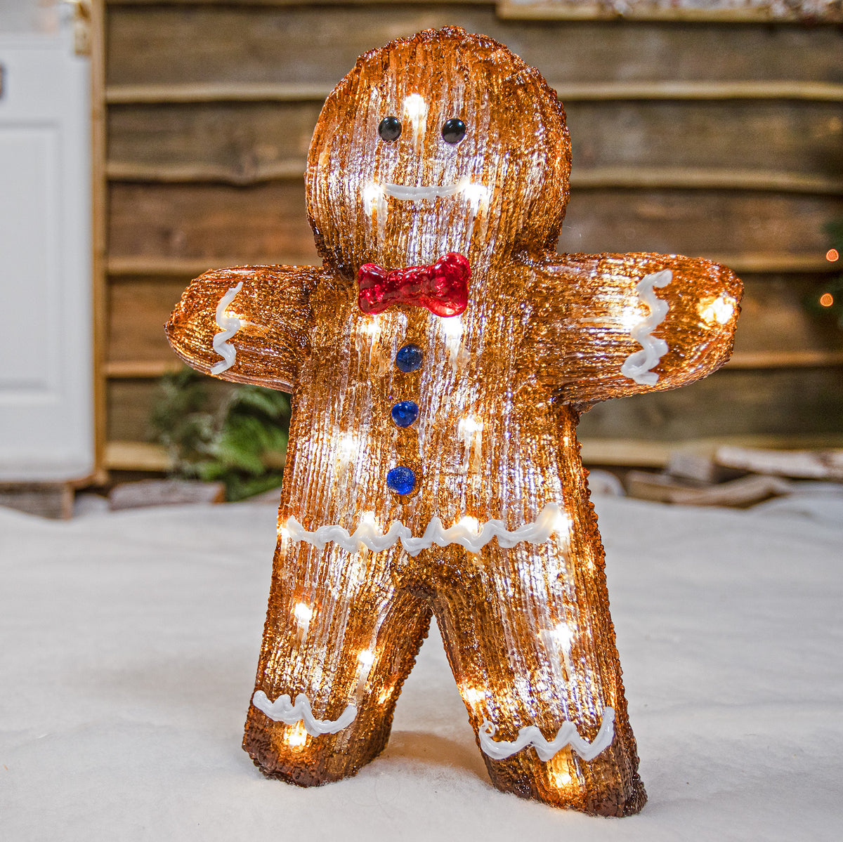 40CM Acrylic Christmas Gingerbread Man with Timer