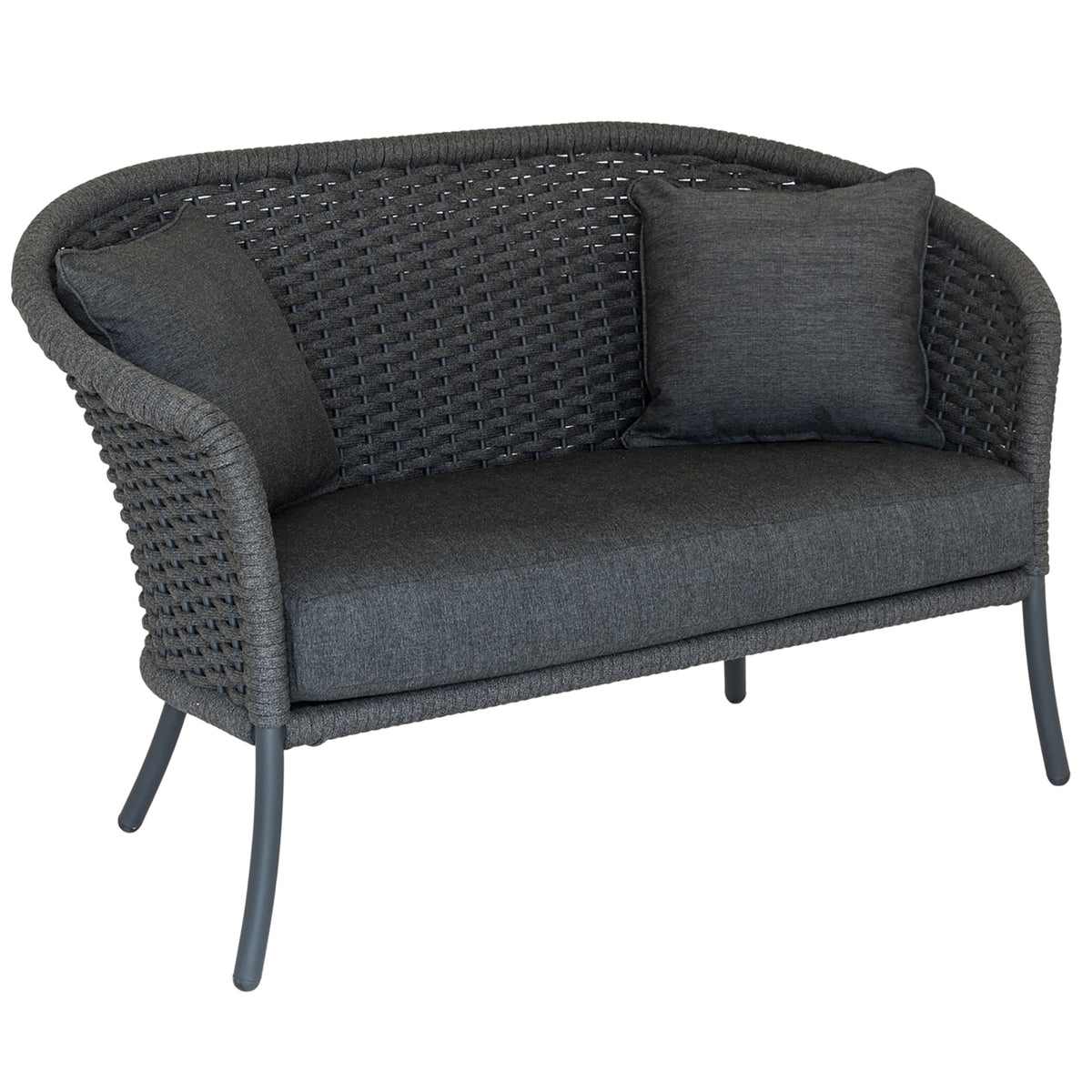 Alexander Rose Cordial Curved Top Lounge Sofa - Grey