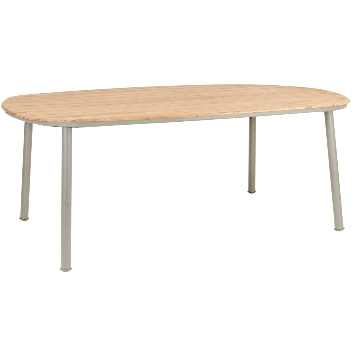 Alexander Rose Cordial Beige Shaped Dining Table with Roble Top (2m x 1.2m)