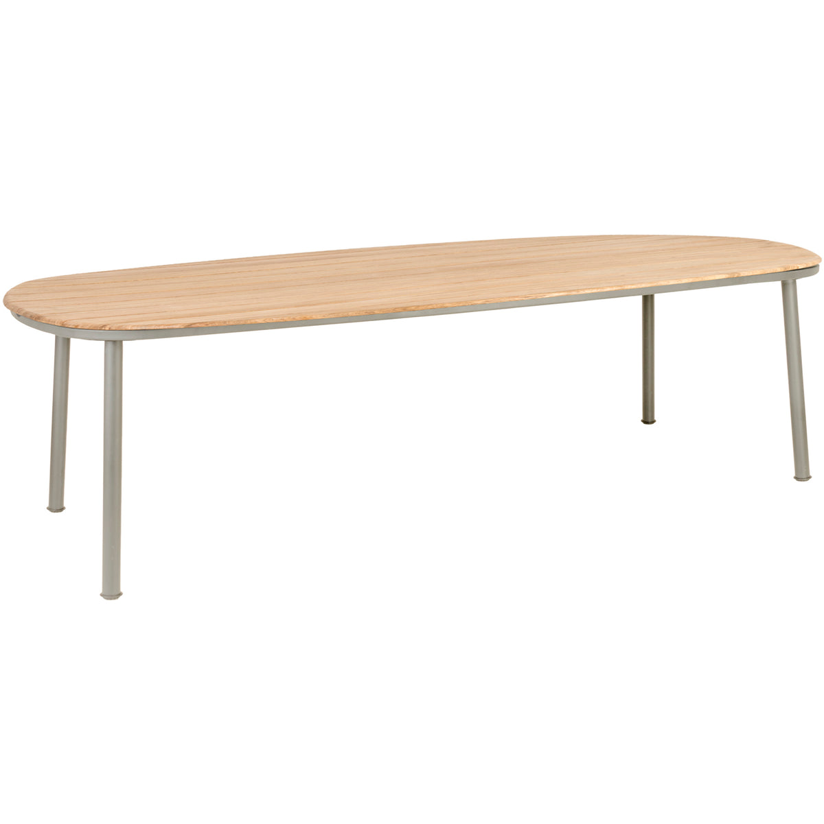 Alexander Rose Cordial Beige Shaped Dining Table with Roble Top (2.6m x 1.2m)
