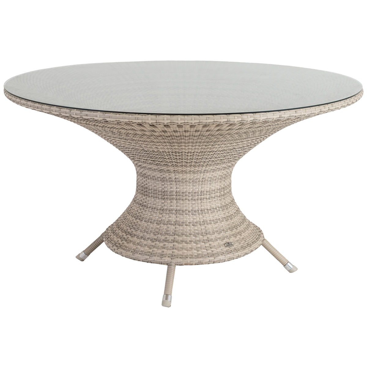 Alexander Rose Ocean Pearl Round Table with Glass (1.3m)