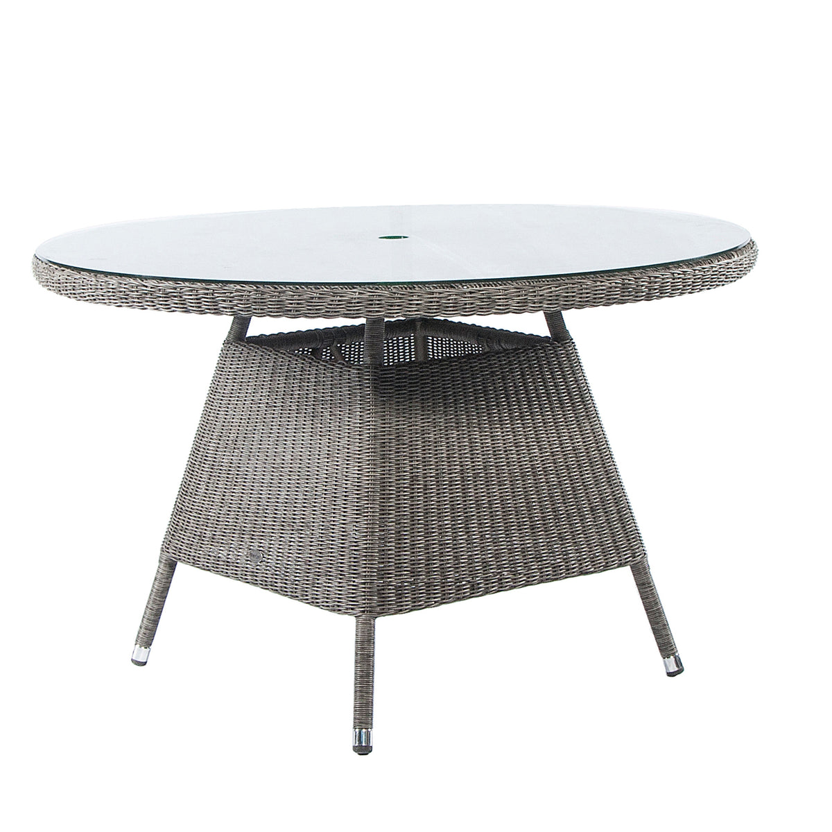 Alexander Rose Monte Carlo Round Glass Top Table (1.2m)