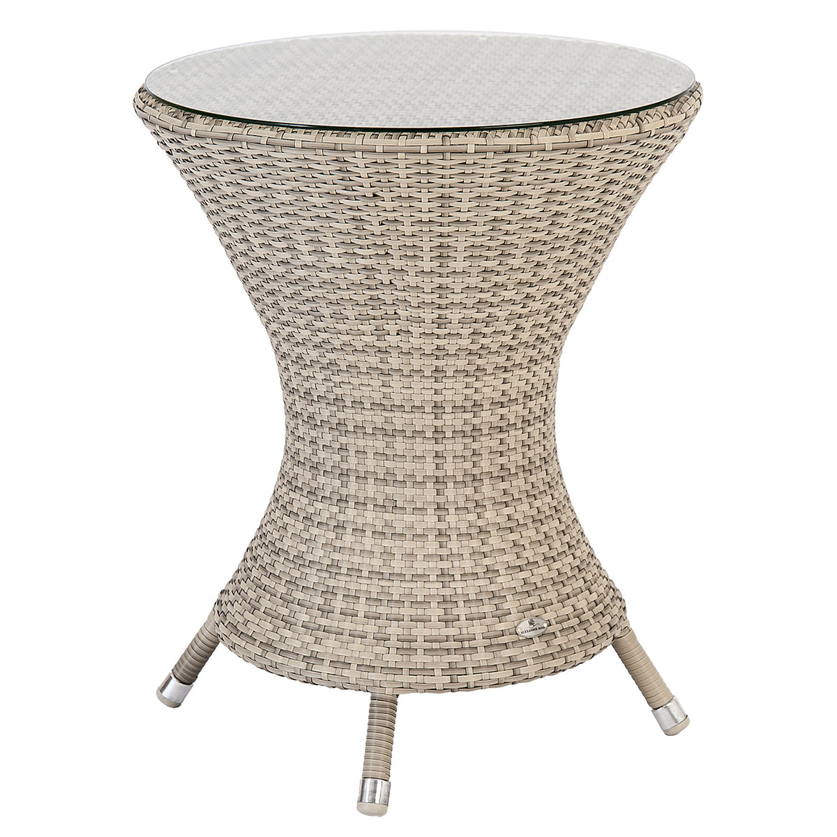 Alexander Rose Ocean Pearl Wave Bistro Table with Glass