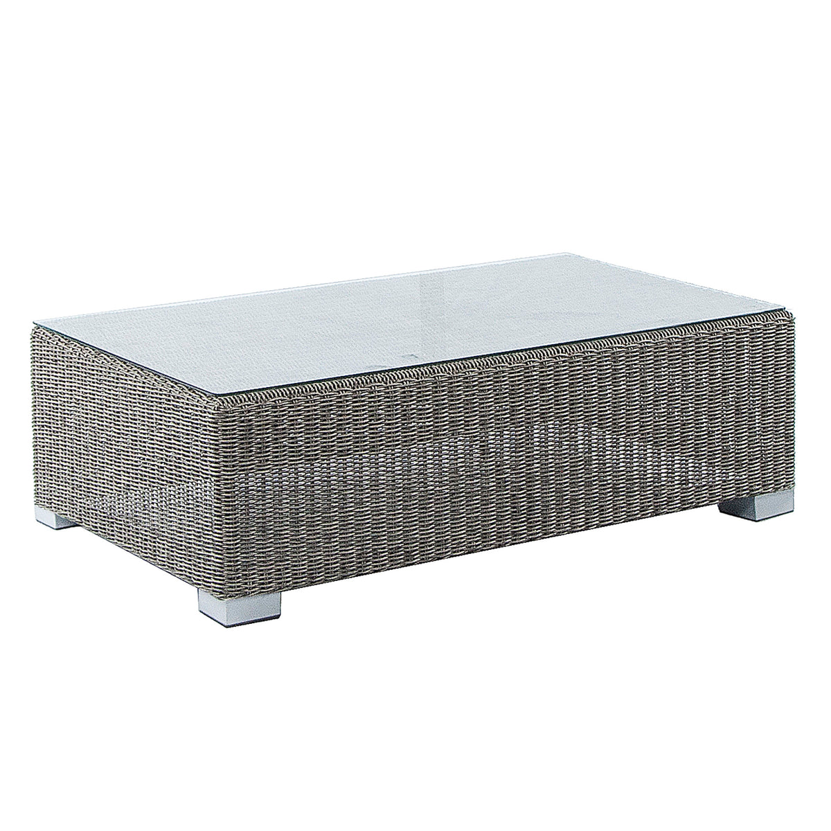 Alexander Rose Monte Carlo Rectangular Coffee Table with Glass Top