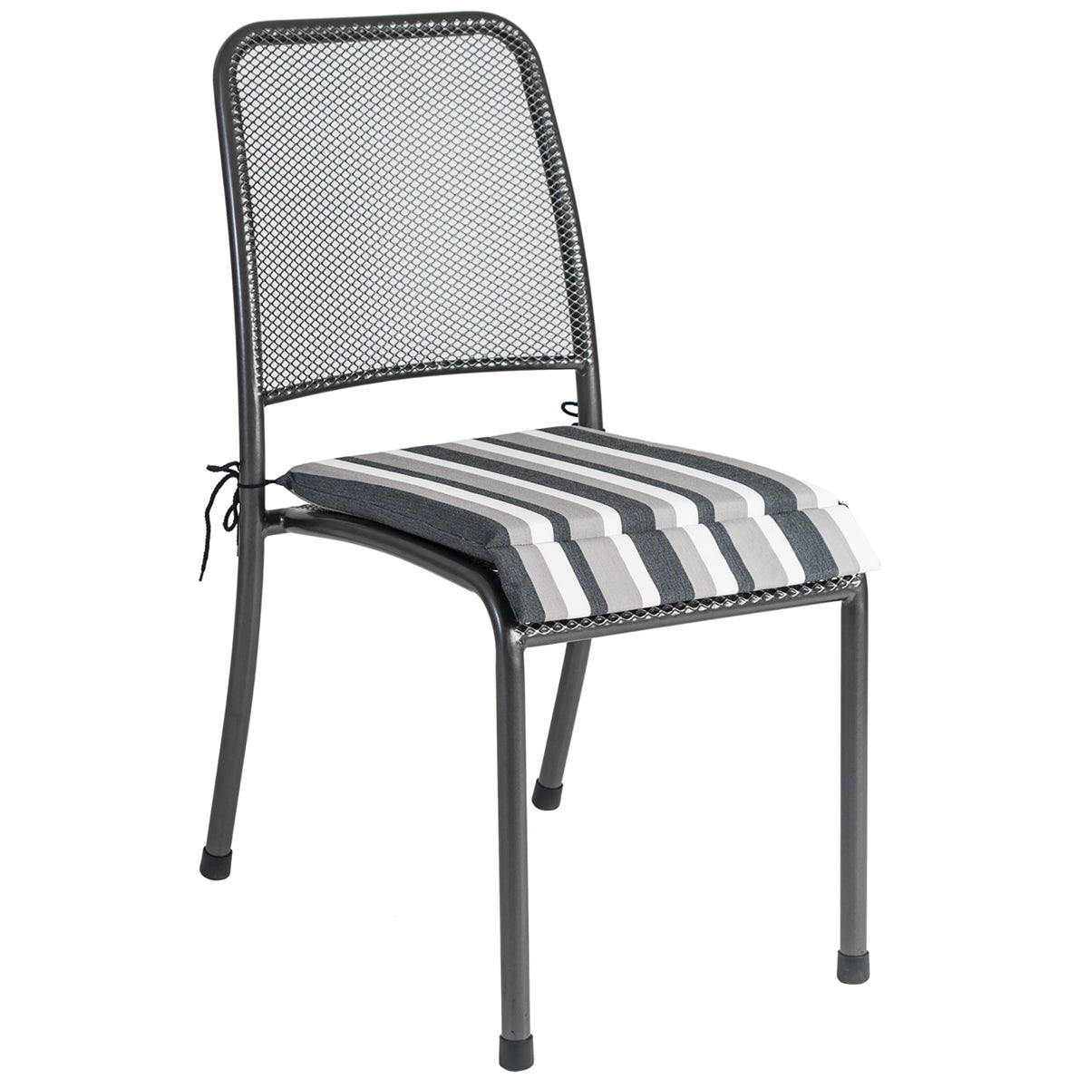 Alexander Rose Portofino Chair Cushion (Charcoal Stripe)