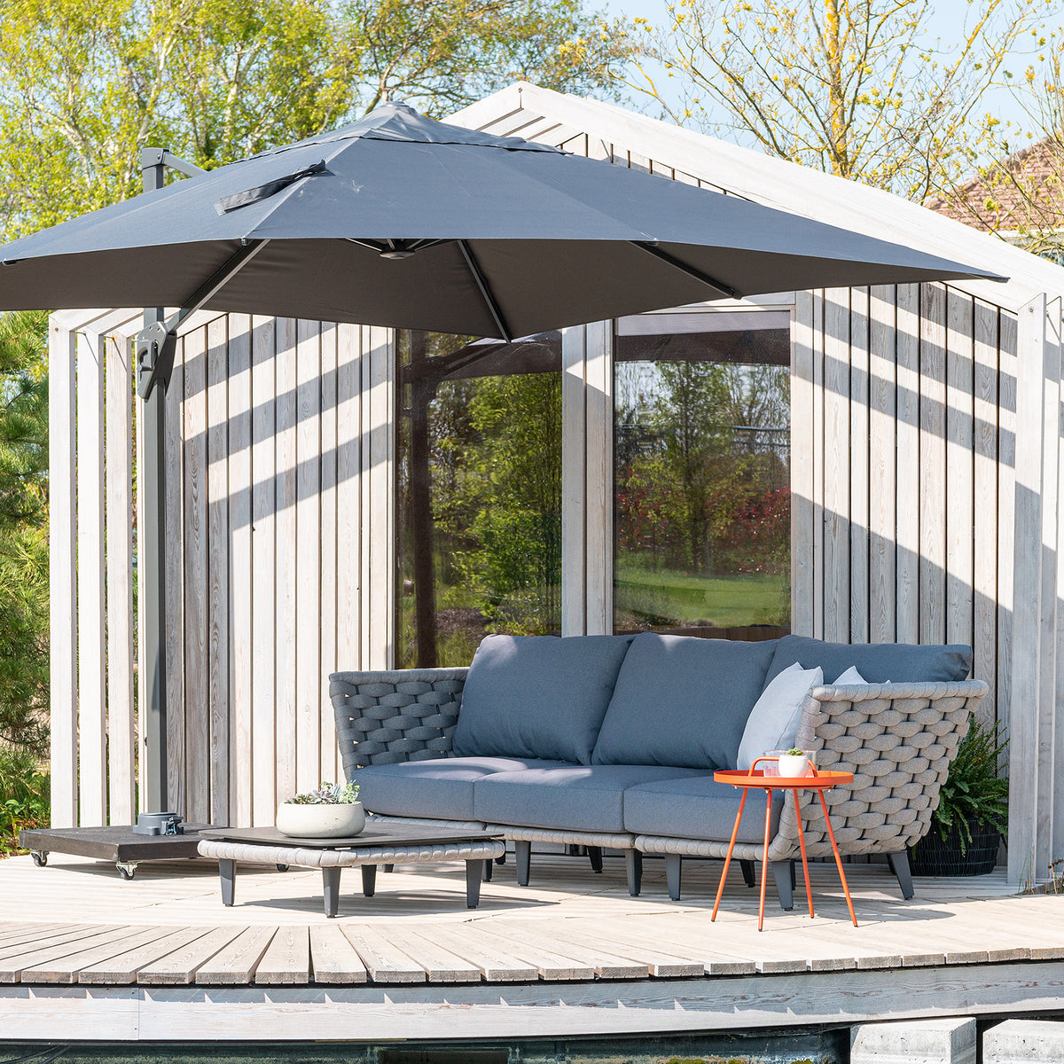 Alexander Rose Outdoor Cordial Luxe Light Grey Mid Module with Cushion