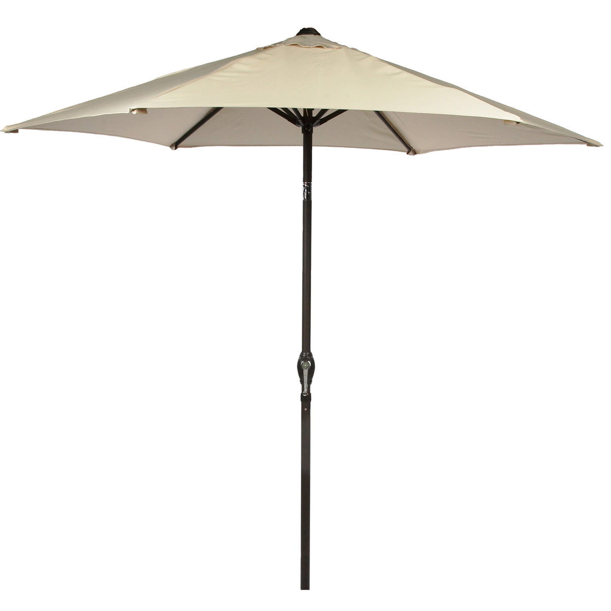 Bracken Outdoors Ecru 2.5m Crank and Tilt Round Garden Parasol - Graphite Pole