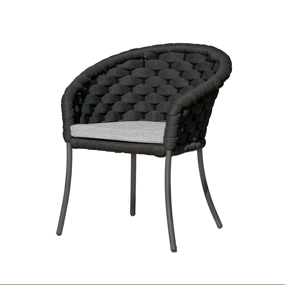 Alexander Rose Cordial Luxe Outdoor Dining Chair with Cushion - Dark Grey