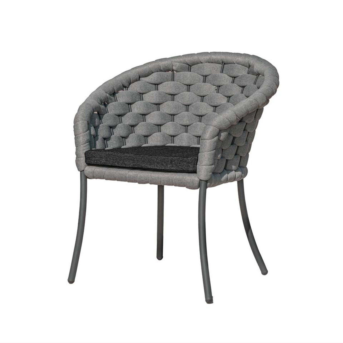 Alexander Rose Light Grey Cordial Luxe Outdoor Dining Chair with Cushion