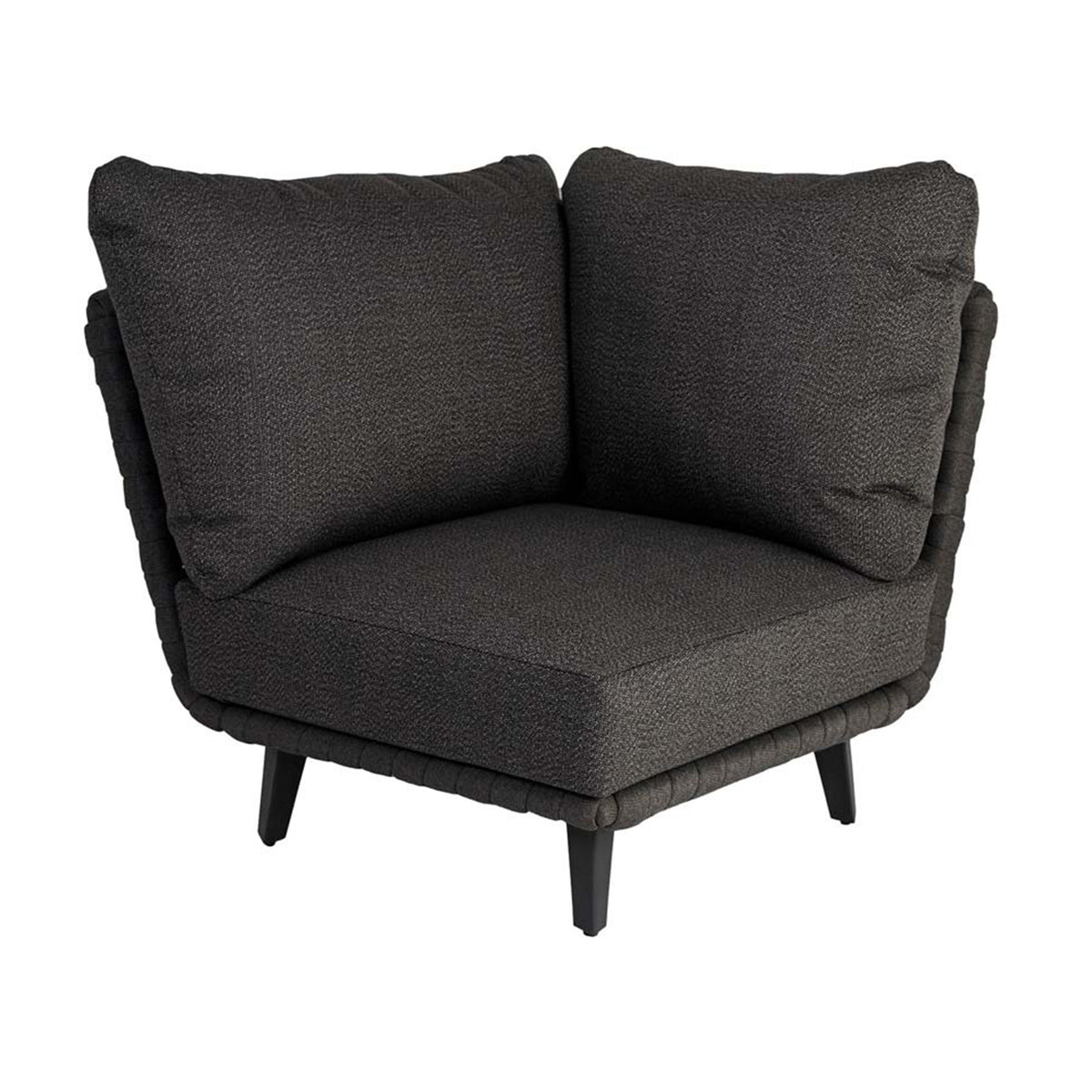 Alexander Rose Cordial Luxe Outdoor Dark Grey Corner Module with Cushion